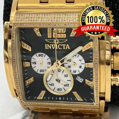 Invicta Speedway 32542 Men's Watch, 1.47 Ct Diamond, Gold, 47mm - Excellent - Real photo at TamDo.us